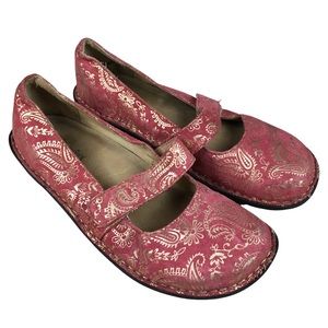 Alegria Feliz Mary Jane Paisley Orange Shoes Size EU 40